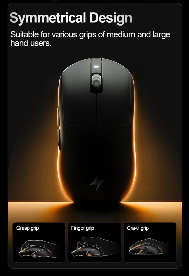 ATK Dragonfly A9 SE Plus Pro Max Ultra Wireless Gaming Mouse NearLink Ultra-lightweight Tri-mode Dual 8K Ergonomic E-sports Mouse
