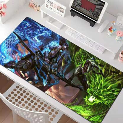 Overwatch-musemåtte i flere størrelser – stor firkantet måtte til computer, kontor og gamingbord, skridsikker musemåtte i gummi