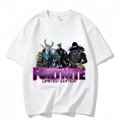 „Fortnite“ apvalios iškirptės marškinėliai, unisex suaugusiesiems, žaidimo šokių stiliaus, nauji, iš grynos medvilnės, trumpomis rankovėmis, puikiai tinka kasdienai ir atostogoms