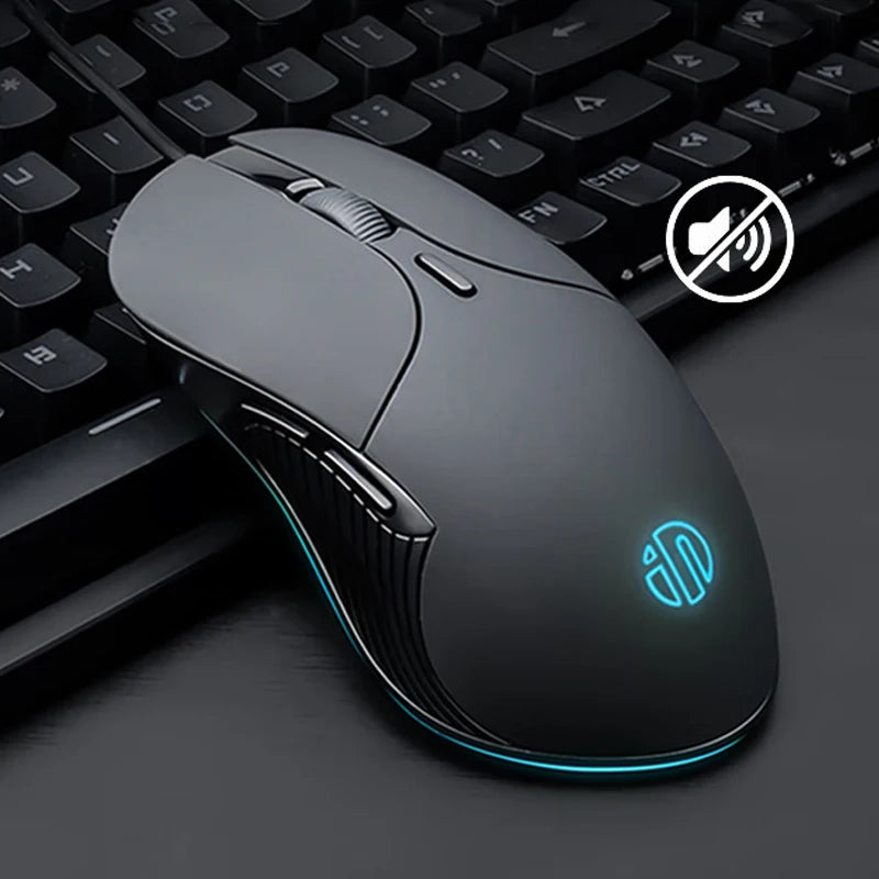 INPHIC B2 USB Wired Mouse, Silent Office Gaming Mouse for PC and Laptops