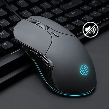 INPHIC B1 USB Wired Mouse, Silent Office Gaming Mouse for PC and Laptops