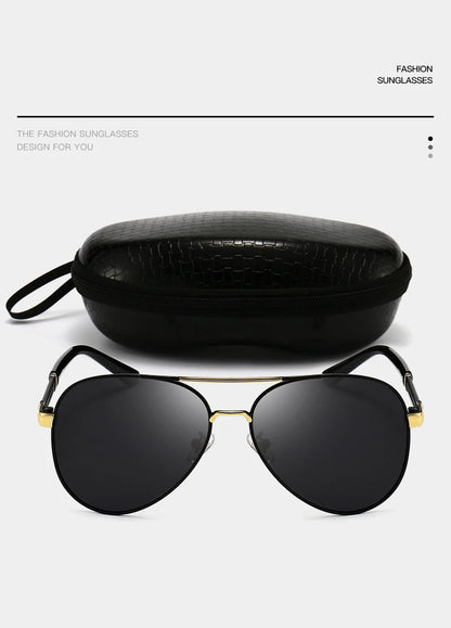 Classic Big Pilot Sunglasses Men Women Luxury Metal Black Aviation Sun Glasses Male Fashion Driving Vacation Shades UV400 Goggle