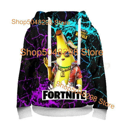 Men Women Hoodie 3D Battle Royale Print Fortnite Victory Printed Hoodies Boys Girls Hooded Streetwear Sweatshirts
