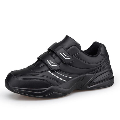 Baskets en cuir à crochet et boucle réglables pour hommes chaussures de sport décontractées baskets blanches Masculino Zapatillas Deportivas Tenis