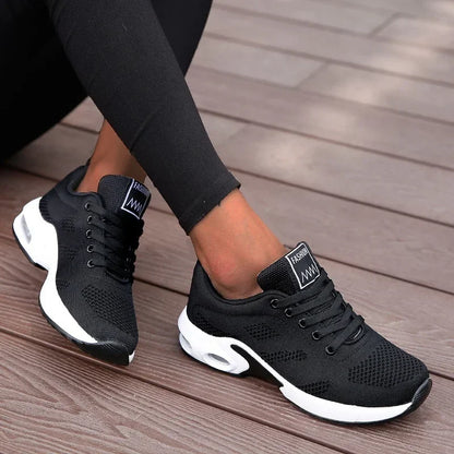 Femmes plate-forme espadrilles décontractées chaussures maille respirant chaussures de course gros sport d'été Tenis chaussures 2024 luxe vulcaniser chaussures