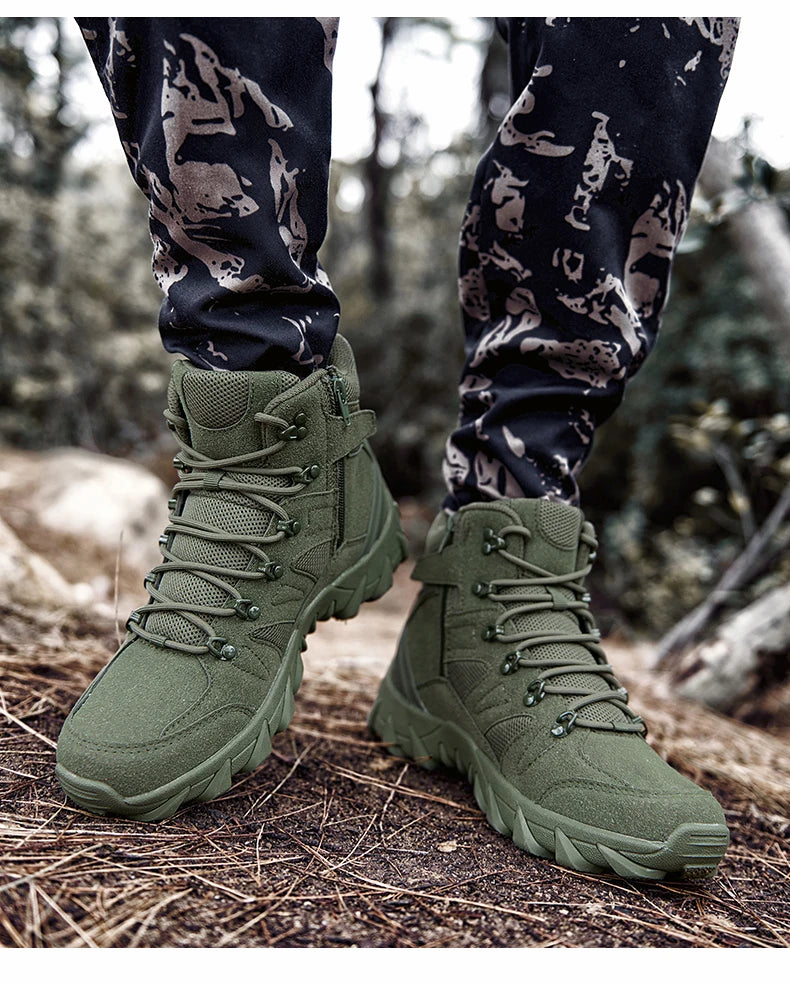 Vylepšené taktické bojové tréninkové boty pro muže, outdoorové, kempování, odolné proti opotřebení, rychlá reakce, turistické boty, rybaření, lov, tenisky pro muže