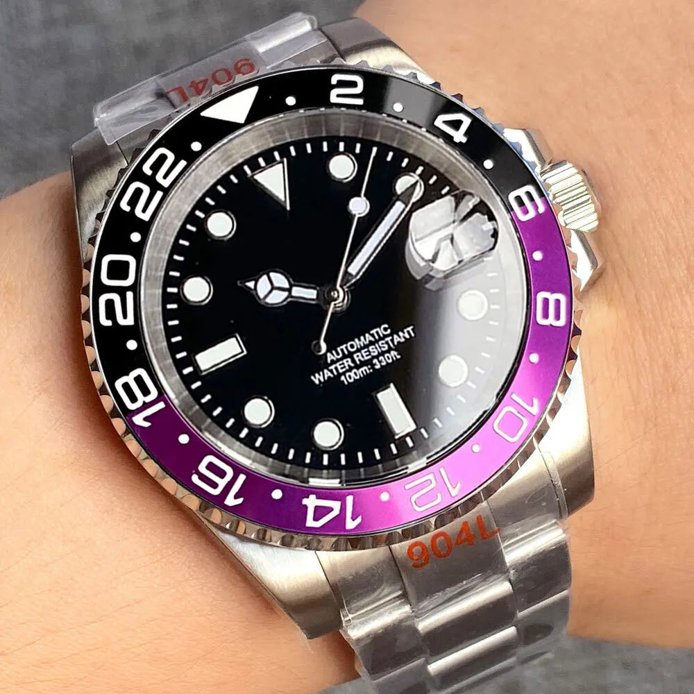 200m Waterproof Miyota8215 Automatic Men's Watch Diver Watches 40mm Mechanical Movement Luminous Jubilee Strap Glide Lock Buckle