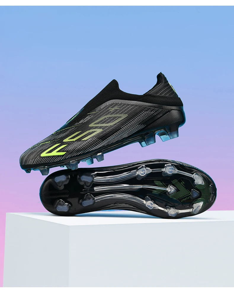 Nouvelles chaussures de football pour hommes, crampons antidérapants ultralégers FG pour gazon, chaussures de sport confortables pour adultes, chaussures de futsal antidérapantes