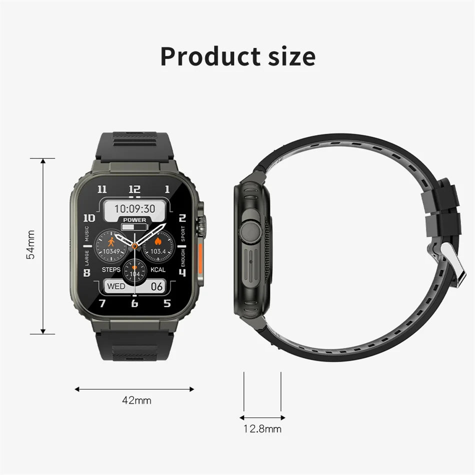 LIGE 600mAh New Ultra Smart Watch Men Bluetooth Call TWS Local Music Sport Clock 1.96'' IP68 Waterproof Relógio Smartwatch Women