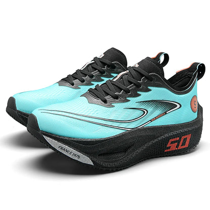 Baskets de sport pour homme FourSeasons, chaussures de course CarbonPlate, chaussures de marathon respirantes et confortables, chaussures d'entraînement d'athlétisme, marche