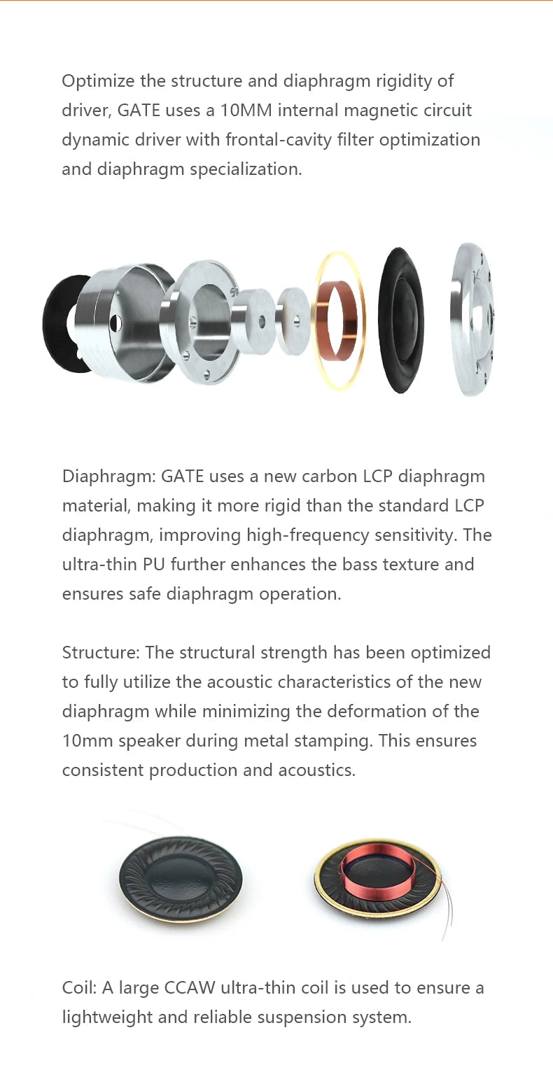 TRUTHEAR GATE Dynamic In-Ear Headphones Wired Earphones with 0.78 2-Pin Cable, HiFi Gaming Earbuds, High-Resolution Audio Monitor Earphones