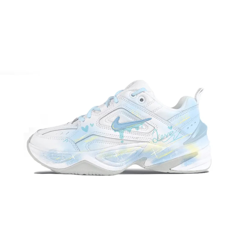 Op maat gemaakte Nike M2K Tekno Dreamy Island Fresh handgeschilderde lage retro hardloopschoenen voor dames