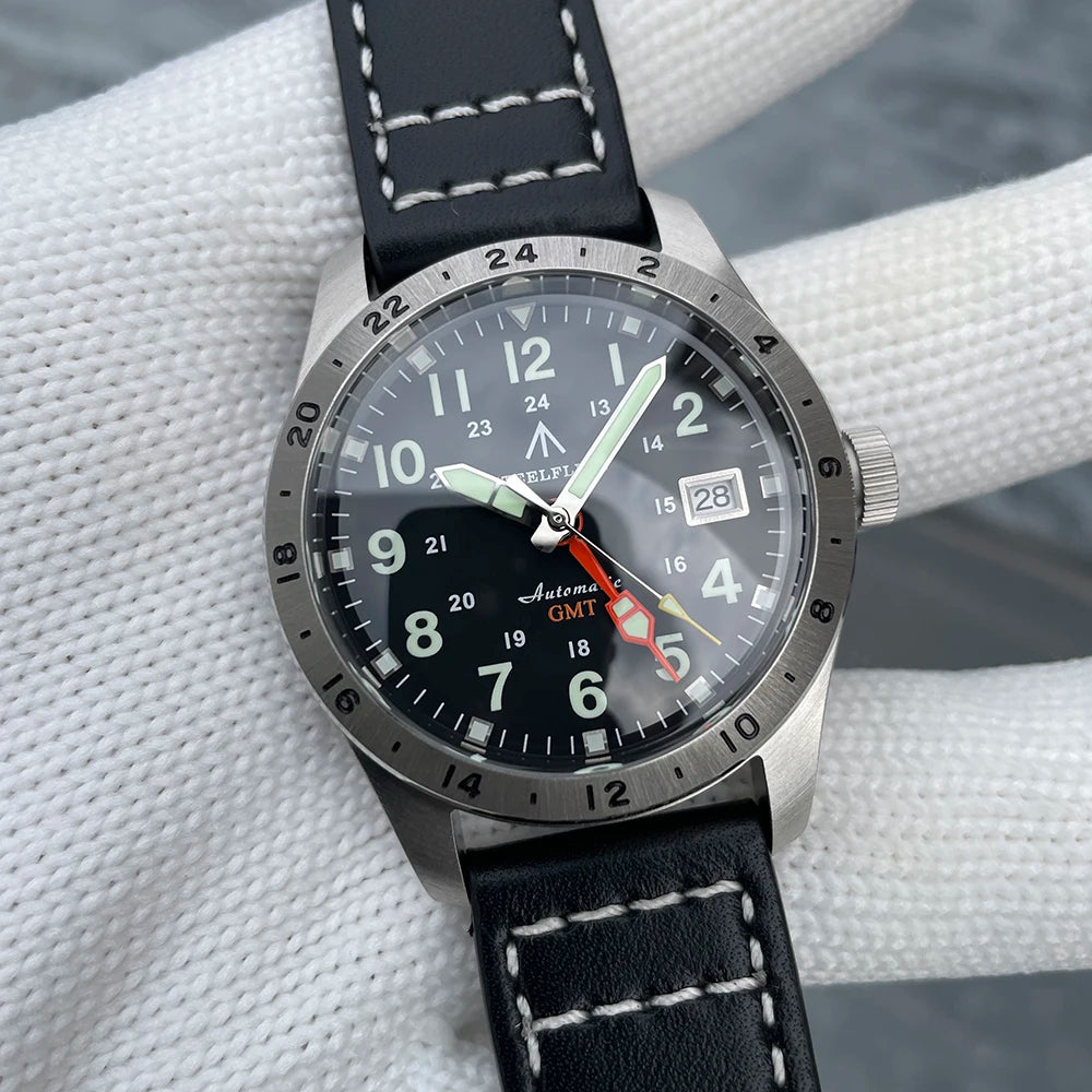 Reloj de pulsera mecánico STEELFLIER Official SF792 GMT con movimiento NH34, luminiscencia Super BGW9 C3, impermeable 200M, reloj de buceo de lujo para hombre