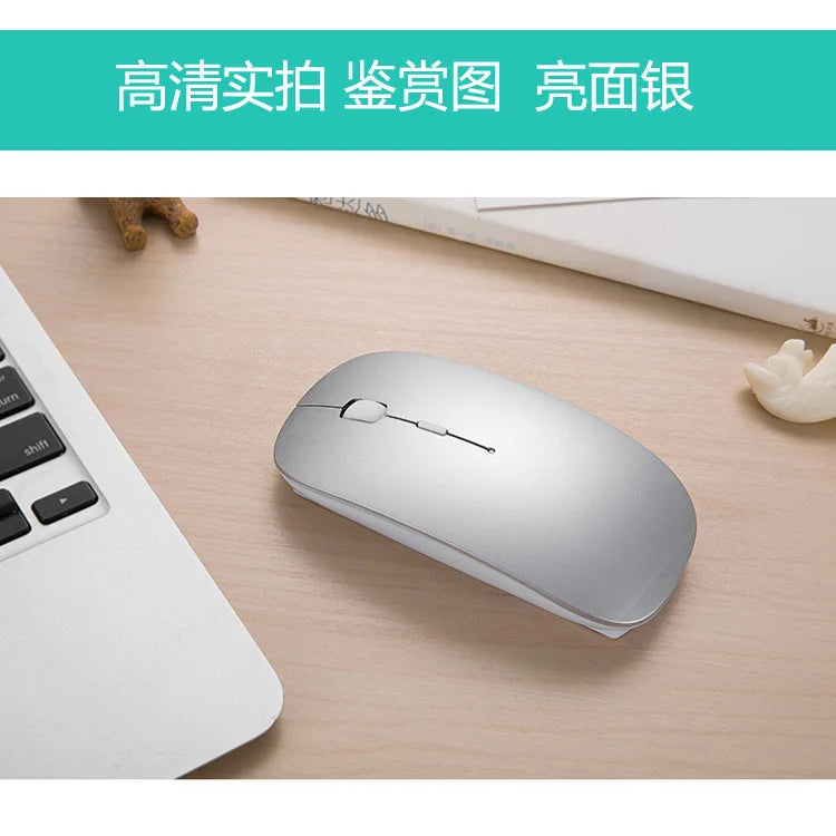 New Charging Type-C Wireless Mouse + USB Dual Receiver, Mute Ergonomic Design, 1000/1200/1600 Three-Speed DPI