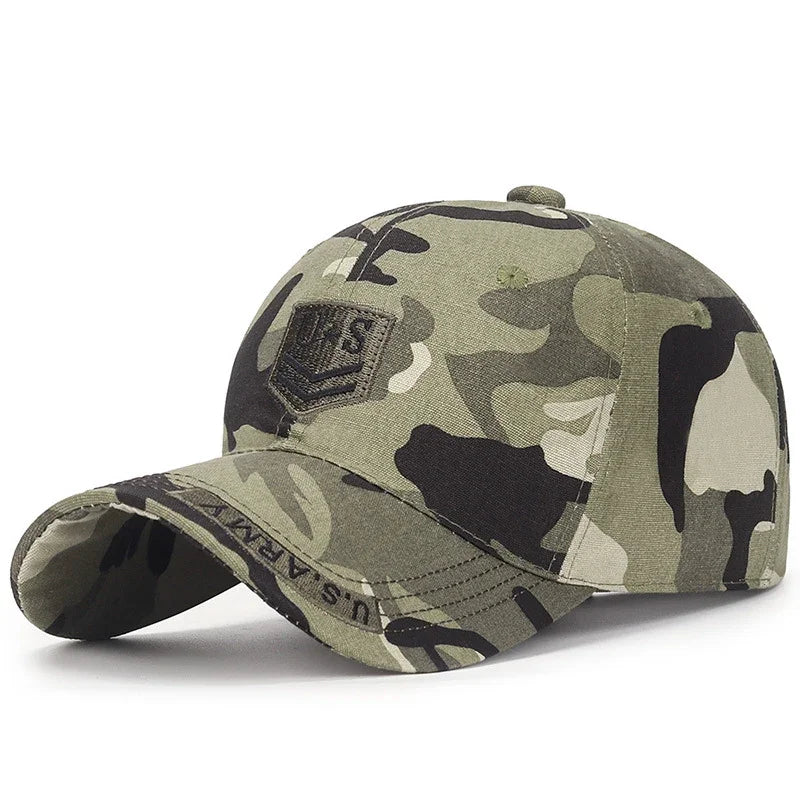 New Spring and Autumn Cotton Soft Top Hat Outdoor Leisure All-Match Sun Visor Baseball Cap Camouflage Duckbill Cap