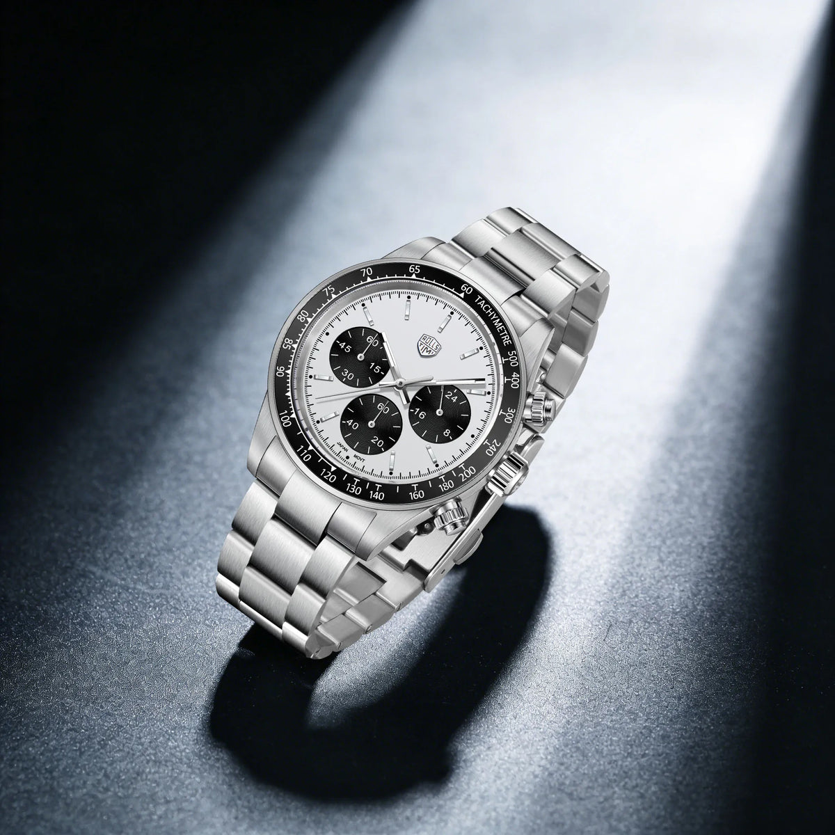 Rossitimi Casual Elegance herenhorloge met kwarts, lichte luxe, premium roestvrij staal, saffierglas, klein, drie-pins, lichtgevend duikhorloge