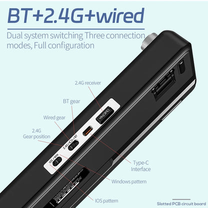 Tri-mode Mechanical Keyboard Wired&Wireless Barebone Kit 3/5 Pins Customized Hot Swap RGB Rapid Disassemble Gasket