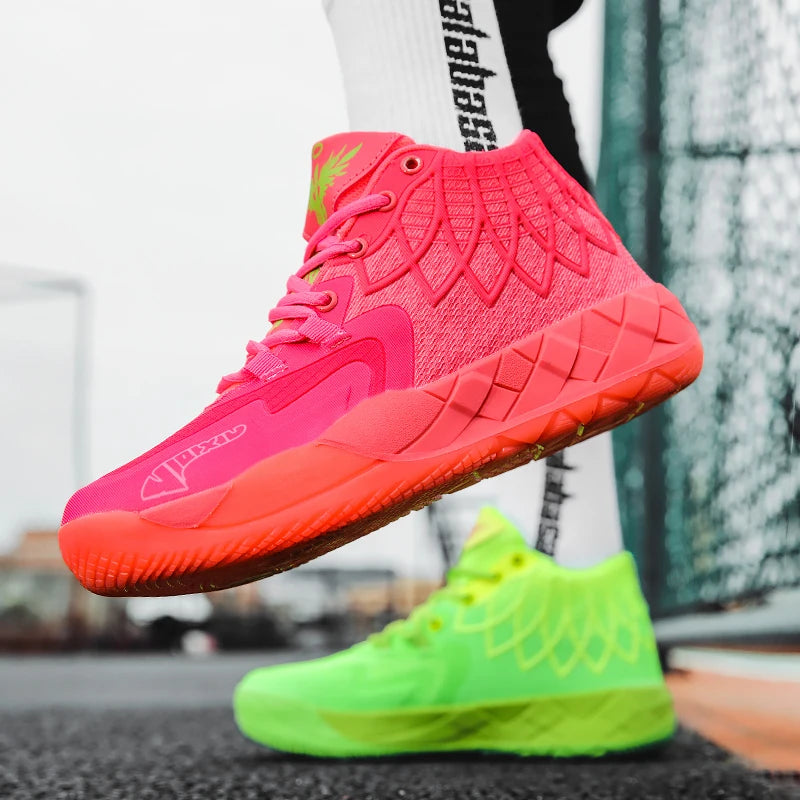 The youth actual combat basketball shoe movement outdoor comfortable cushioning wear-resisting fashion breathable high quality