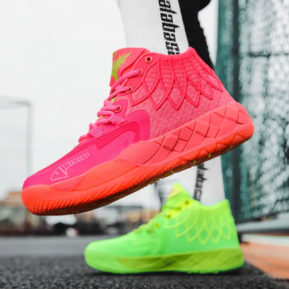 The youth actual combat basketball shoe movement outdoor comfortable cushioning wear-resisting fashion breathable high quality