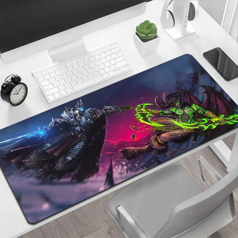 World of Warcraft Illidan stor musmatta, gamingmusmatta, PC-gamer, datormusmatta, stor musmatta XXL, matta, tangentbordsunderlägg