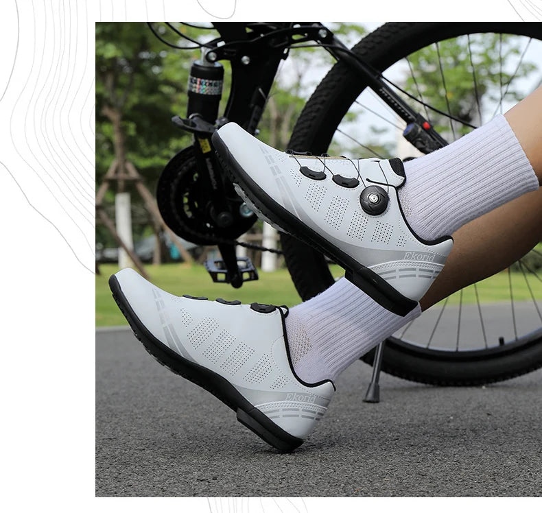 Unisex Cycling Shoes Speed Competitive Cycling Shoes SPD Road Bike Lock Shoes Breathable MTB Mountain Off-Road Cycling Shoes