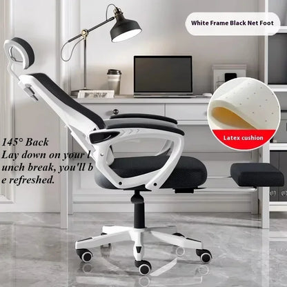 Gaming Chair Office Desk Ergonomic Computer Adjustable Armrests 3D Headrest Chair Lift Chair Back Can Tilt Back with Foot Pedals
