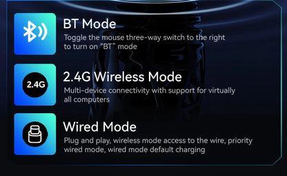 Attack Shark R2 bežični gaming miš PAW3950 8K od magnezijeve legure, lagani gaming miš s Bluetooth tri-mode povezivanjem za gaming/ured