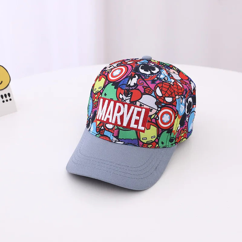 Avengers Iron Man Spiderman Hulk Captain America Baseball cap Cosplay Hat Kids Child Canvas Embroidery Hat Peaked Cap Adjustable