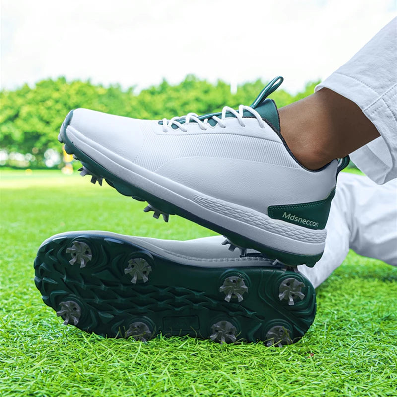 Hot Sale Lersure Golf Shoes Men Waterproof Golf Spikes Sneakers Professional Non-Slip Golf Footwear Trainers Luxury Sports Shoes