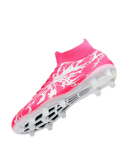 Chaussures de football AG FG pour hommes adultes, légères, en PU, avec crampons en caoutchouc à haute adhérence, pour les entraînements et les matchs de football en extérieur.