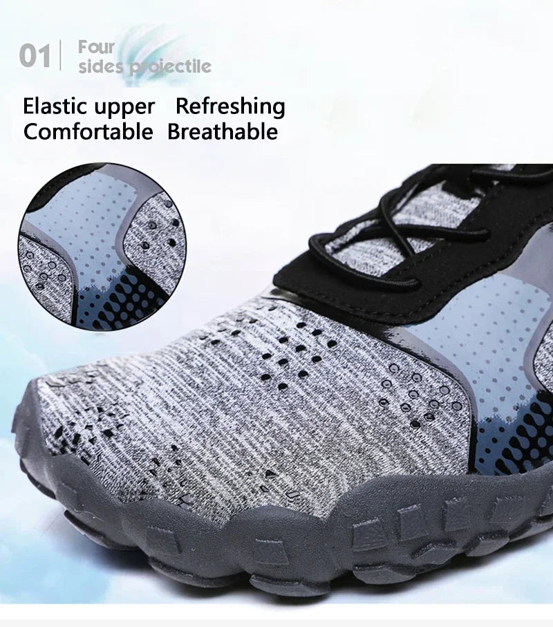Men's Lightweight Refreshing Aqua Boots, Breathable Women's Outdoor Water Shoes, Anti-Slippery Wear-Resistant Sports Hiking Sneakers