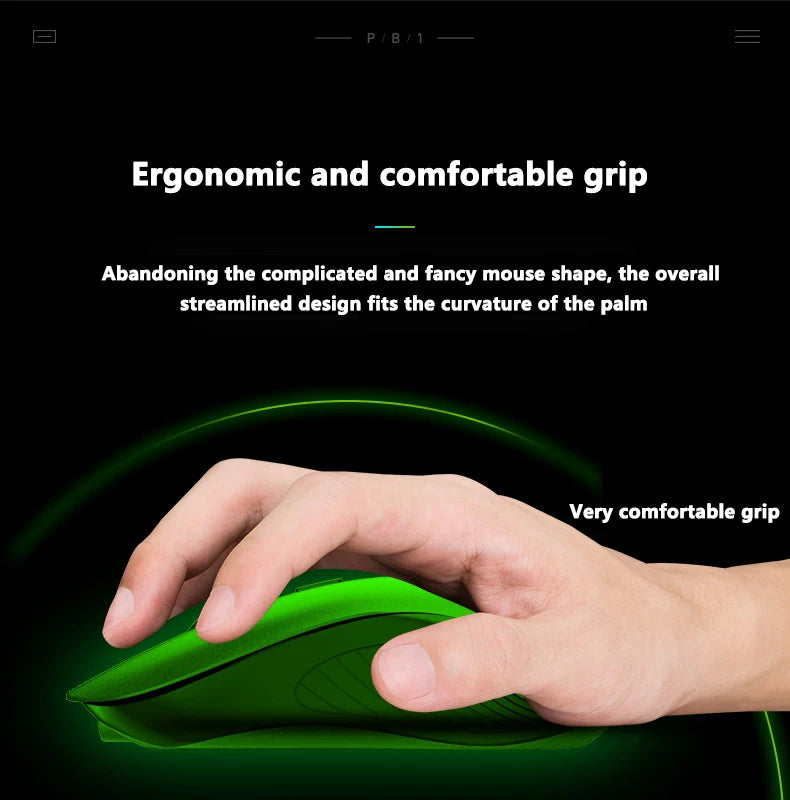 INPHIC B2 USB Wired Mouse, Silent Office Gaming Mouse for PC and Laptops