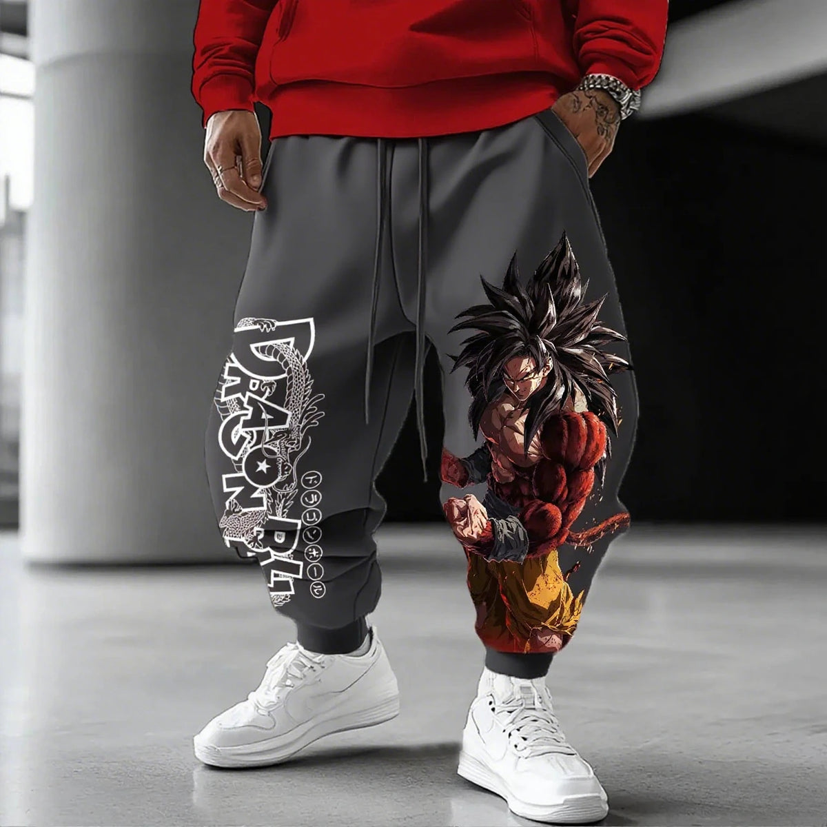 Poletne joggerske hlače Dragon Ball Goku s 3D-potiskom, hitro sušeče se, oversize, za prosti čas in hip hop, za moške, ženske in otroke, Y2k