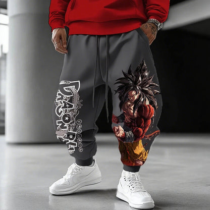 Poletne joggerske hlače Dragon Ball Goku s 3D-potiskom, hitro sušeče se, oversize, za prosti čas in hip hop, za moške, ženske in otroke, Y2k