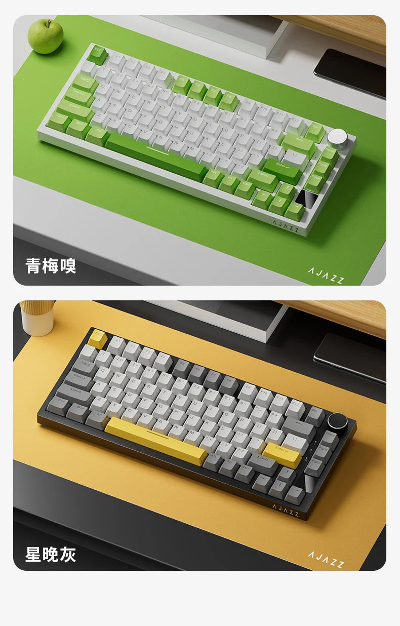AJAZZ AK820 Mechanical Keyboard 70% Compact Wireless Keyboard, Tri-Mode Bluetooth RGB Hot-Swappable Mechanical Keyboard for PC, Mac & Laptop