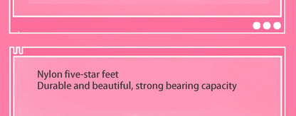 Pink Cartoon Electric Sound Girl Office Chair 360° Lift Rotating Home Computer Game Student Learning to Upgrade Latex Cushion