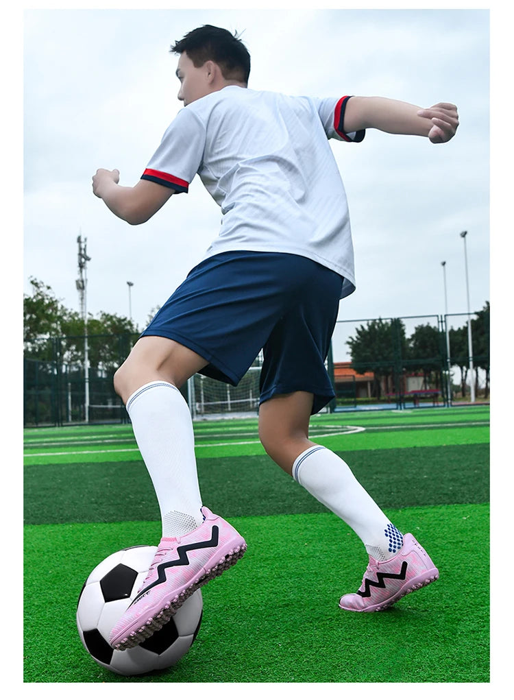 Chaussures de football pour hommes, antidérapantes, résistantes à l'usure, pour entraînement sur gazon, chaussures de football pour jeunes, chaussures de football légères pour homme