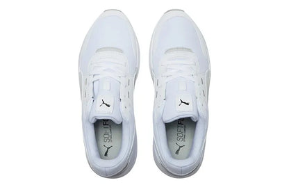 Chaussures de sport décontractées basses, légères et durables, à lacets, bout rond, en tissu Puma Future Runner, blanches et grises, 372611-01