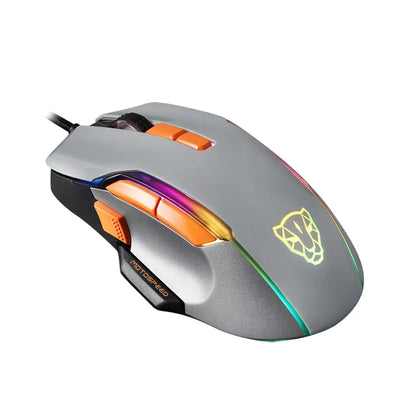 MOTOSPEED V90 Wired Gaming Mouse RGB, 5000 DPI Programmable Gaming Mouse with 9 Buttons, PMW3325 Optical Sensor, USB Wired Gaming Mouse for PC & Laptop