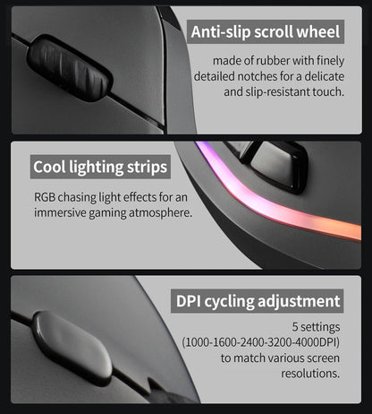 Rechargeable Wireless Vertical Mouse With Screen Display Ergonomic Mice 6 Button Programmable Gaming Mouse for Gamer Desktop