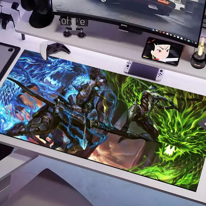 Overwatch-musemåtte i flere størrelser – stor firkantet måtte til computer, kontor og gamingbord, skridsikker musemåtte i gummi