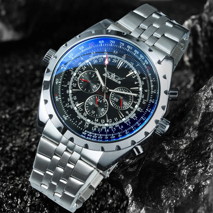 JARAGAR 212 Mechanikus, automata férfi karóra, divatos, üzleti, luxus, heti naptárral ellátott férfi karóra, prémium ajándék, Reloj Hombre