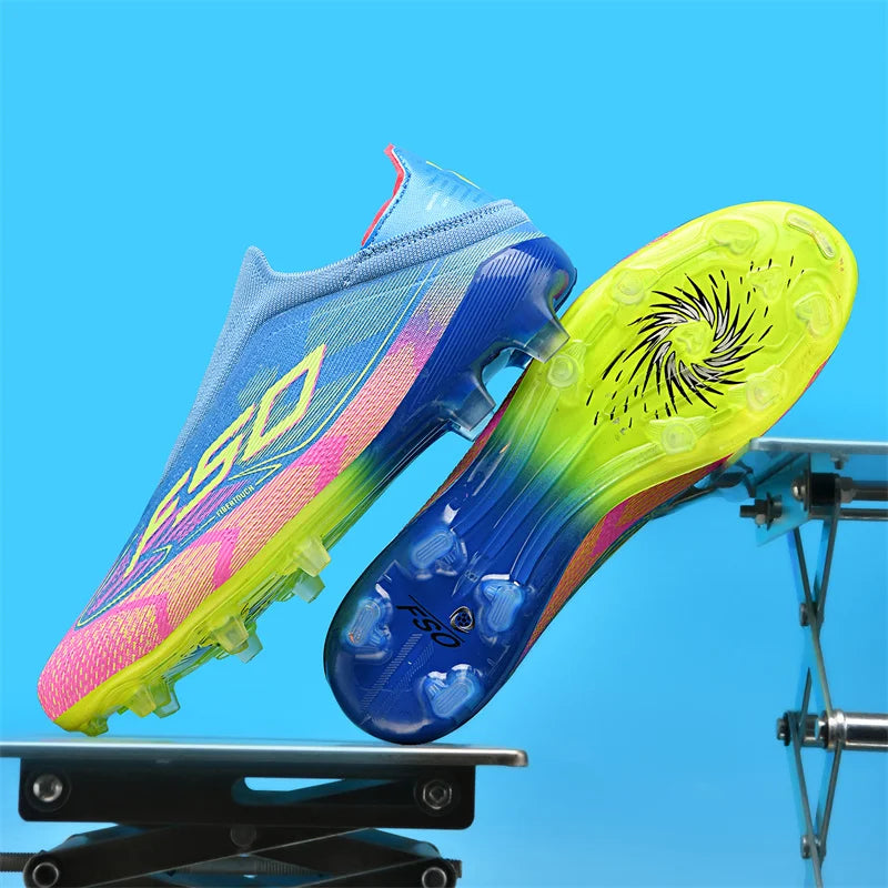 New Men's Soccer Shoes Match Indoor Hot-Selling Outdoor Football Boots Grass Cleats High-Top Futsal Sneakers Non-Slip High-Quality