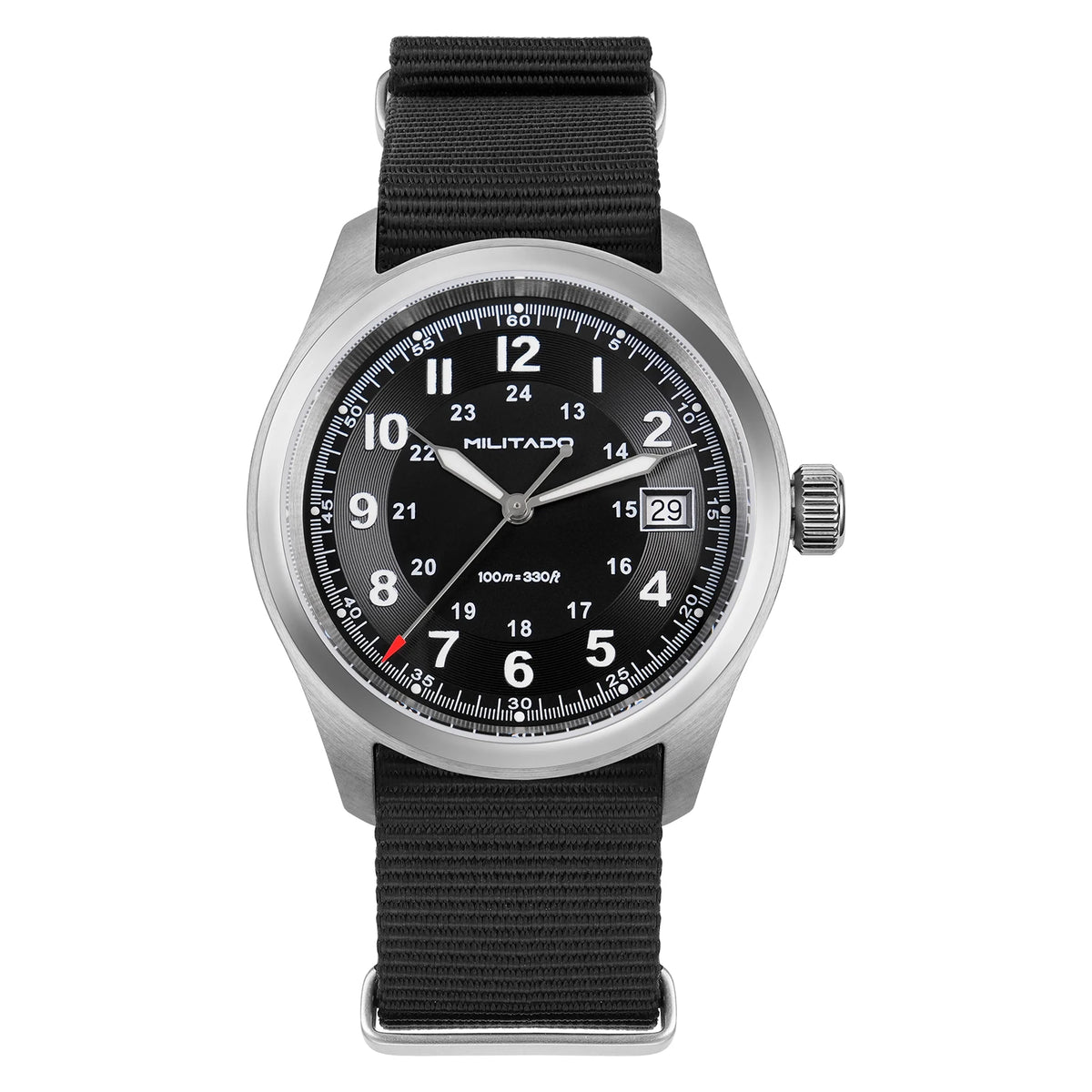 Militado ML08 Quartz Watch Ronda 515 Movement Domed Sapphire Wristwatch BGW9 Luminous 10Bar Waterproof 38mm Men Watches