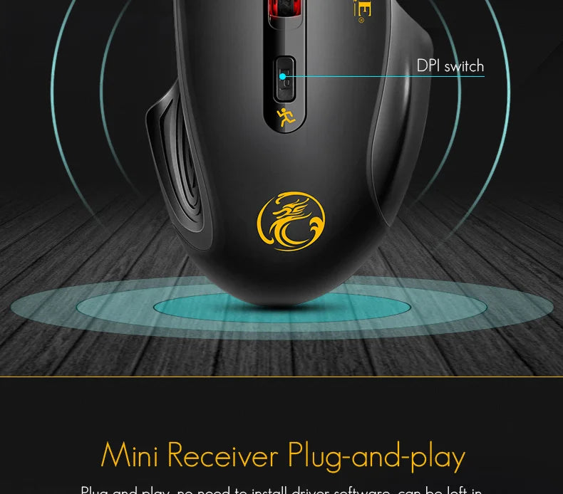 Silent 2.4G USB Wireless Mouse Battery Style Optical Tracking Computer Mice Receiver Soundless Mice For Office Laptop iPad Mac