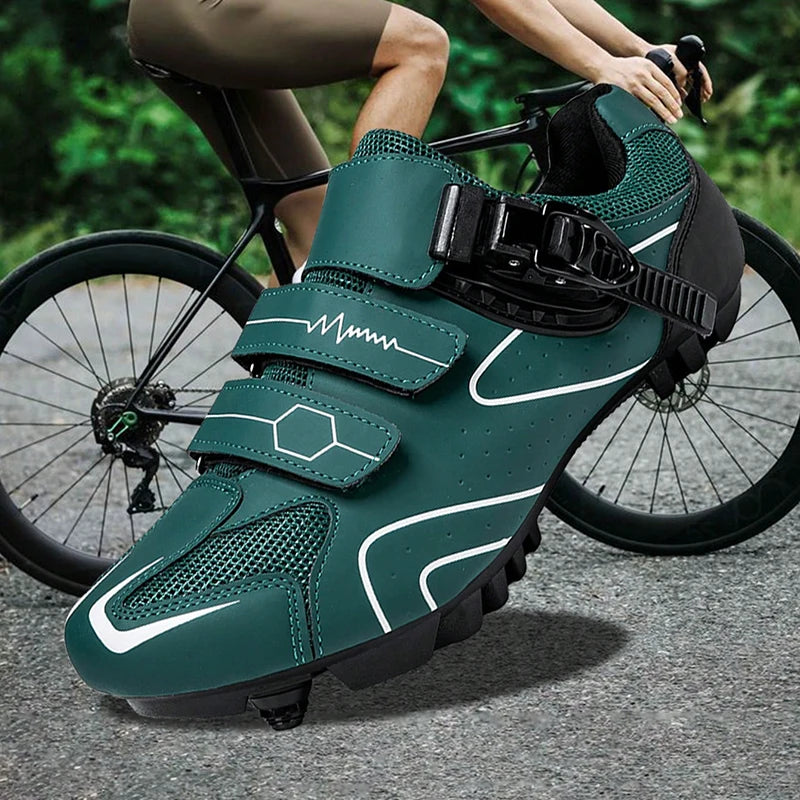 Neutral MTB Cycling Shoes, Compatible With Pelaton Road Cycling Shoes, Men's Cycling Sports Shoes, Reflective Strip Design