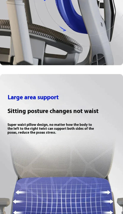 Office Chair Gaming Desk Ergonomic Computer Adjustable Armrests 3D Headrest Chair Lift Chair Back Can Tilt Back with Foot Pedals