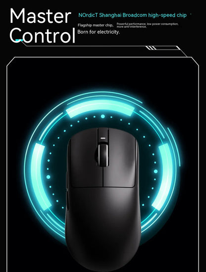 Mouse wireless VXE Dragonfly R1 Pro cu senzor Paw3395, Nordic 52840, 2khz, Smart Speed X, latență redusă, pentru birou, gamer și PC gaming
