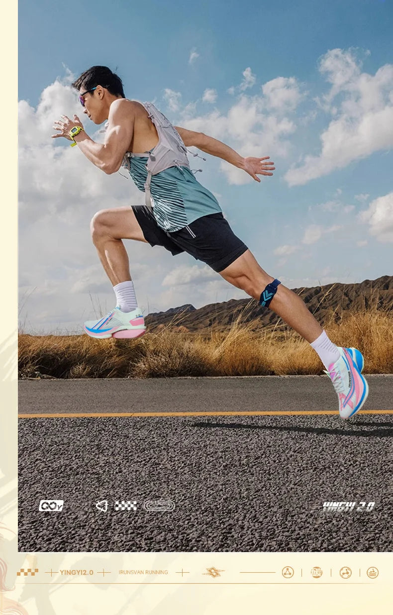 IRUNSVAN Men's Full-Palm Carbon Plate Marathon Road Running Shoes With Quick Rebound And Full Of Power Zapatillsa de deporte