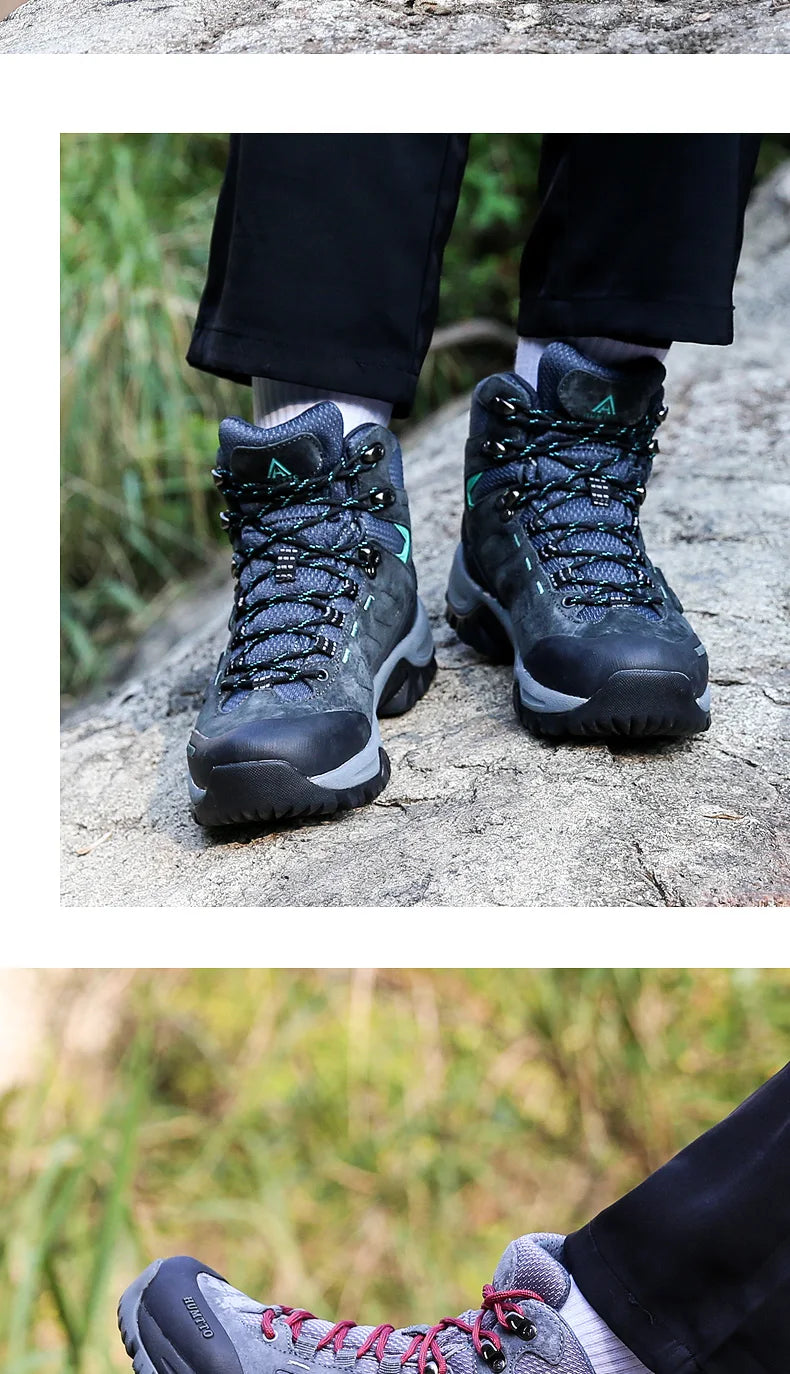 HUMTTO planinarske cipele, muške vodootporne lovačke čizme, taktičke pustinjske borbene gležnjače za trekking, tople kožne tenisice za muškarce i žene